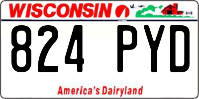 WI license plate 824PYD