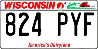 WI license plate 824PYF