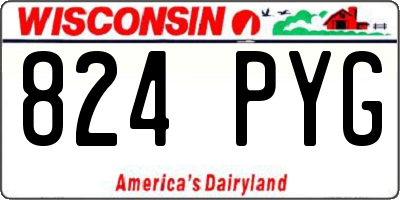 WI license plate 824PYG