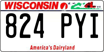 WI license plate 824PYI