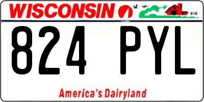 WI license plate 824PYL