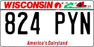 WI license plate 824PYN