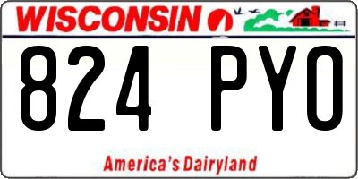 WI license plate 824PYO