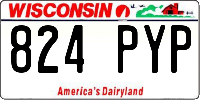 WI license plate 824PYP