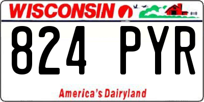 WI license plate 824PYR
