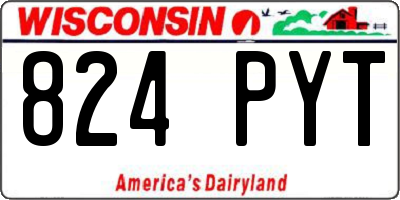 WI license plate 824PYT