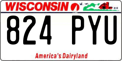 WI license plate 824PYU