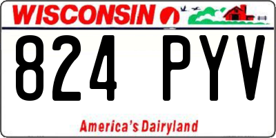 WI license plate 824PYV