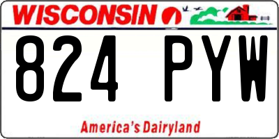 WI license plate 824PYW