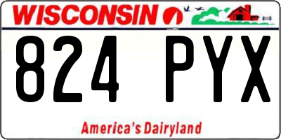 WI license plate 824PYX