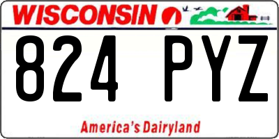 WI license plate 824PYZ
