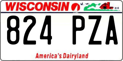 WI license plate 824PZA