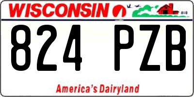 WI license plate 824PZB