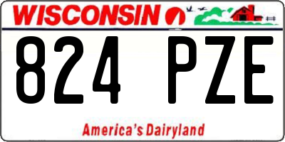 WI license plate 824PZE