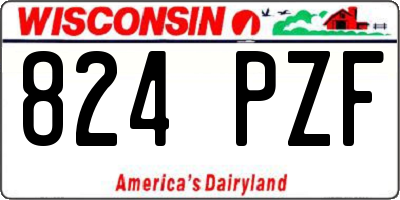 WI license plate 824PZF