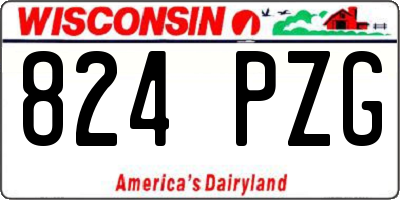WI license plate 824PZG
