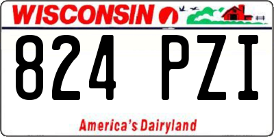 WI license plate 824PZI