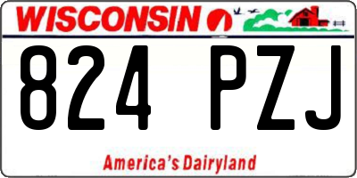 WI license plate 824PZJ