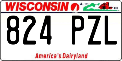 WI license plate 824PZL