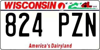 WI license plate 824PZN