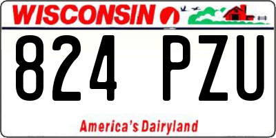 WI license plate 824PZU