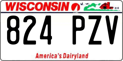 WI license plate 824PZV