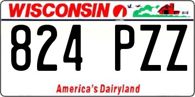 WI license plate 824PZZ