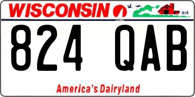 WI license plate 824QAB