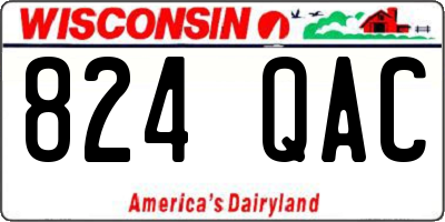 WI license plate 824QAC