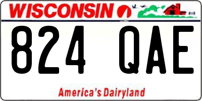 WI license plate 824QAE