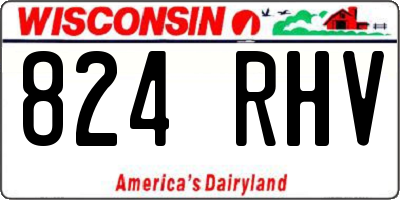 WI license plate 824RHV