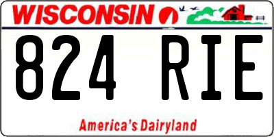 WI license plate 824RIE