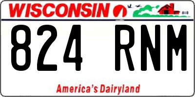 WI license plate 824RNM