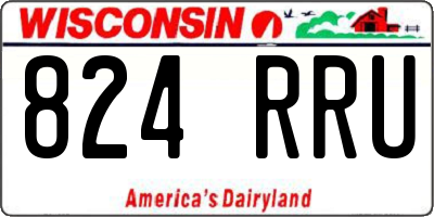 WI license plate 824RRU