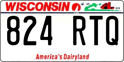 WI license plate 824RTQ