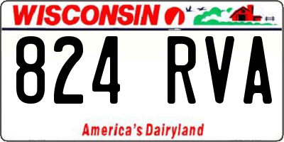 WI license plate 824RVA
