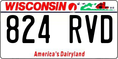 WI license plate 824RVD