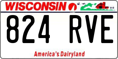 WI license plate 824RVE