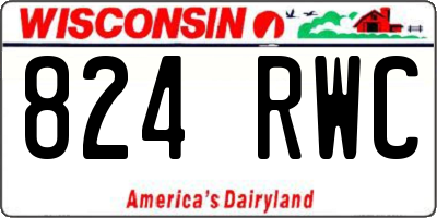 WI license plate 824RWC