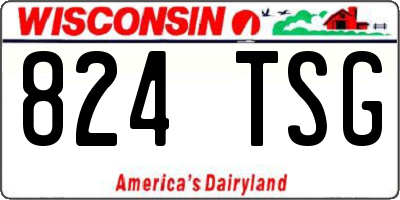 WI license plate 824TSG