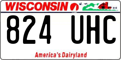 WI license plate 824UHC