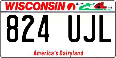 WI license plate 824UJL