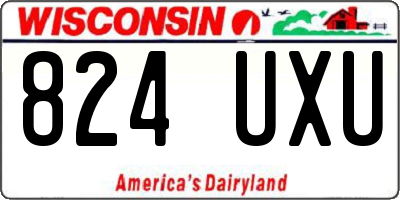 WI license plate 824UXU