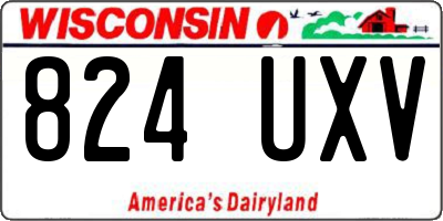 WI license plate 824UXV