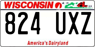 WI license plate 824UXZ