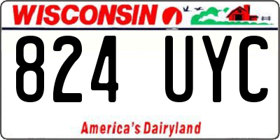WI license plate 824UYC