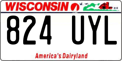 WI license plate 824UYL