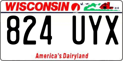 WI license plate 824UYX
