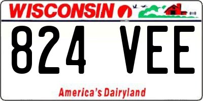 WI license plate 824VEE