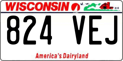 WI license plate 824VEJ
